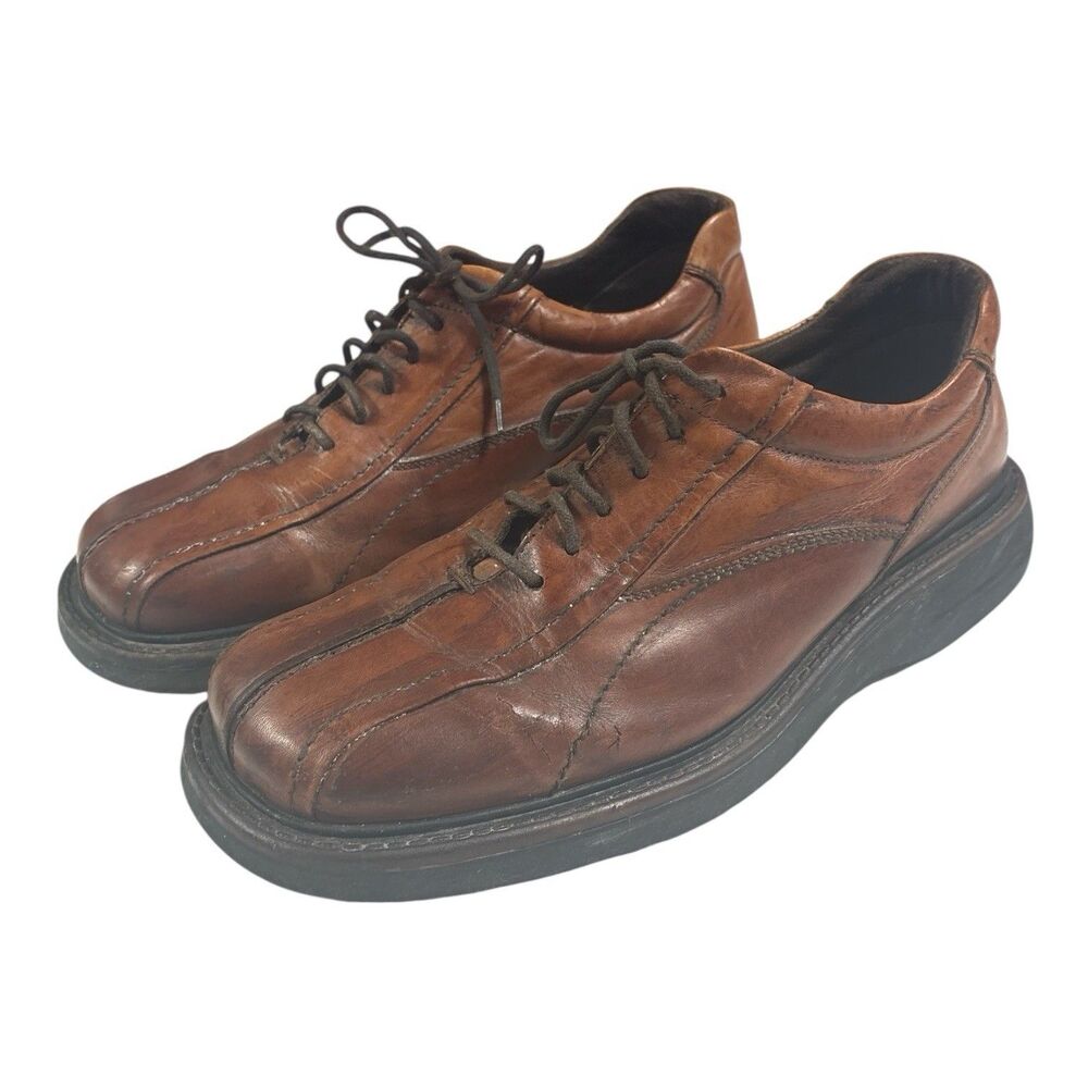 Brown Shoe Oxford Men’s Size 10 1/2 Made in Italy Leather Lace Up Dress Casual